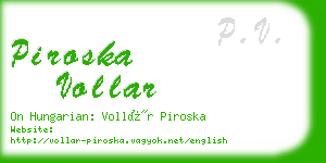 piroska vollar business card